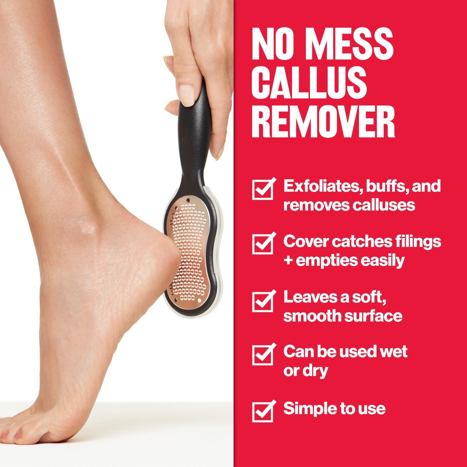 Callus Remover by Revlon, Foot File for Wet or Dry Skin, Pedicure Tools,Gently