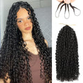Feather Crochet Human Hair for Black Women Pixie Curly 16 Inch 60G/Pack Miracle Knots Hair 16A Brazilian Raw Human Curly Hair Crochet Pre-Separated Invisible Virgin Human Crochet Hair Natural Color