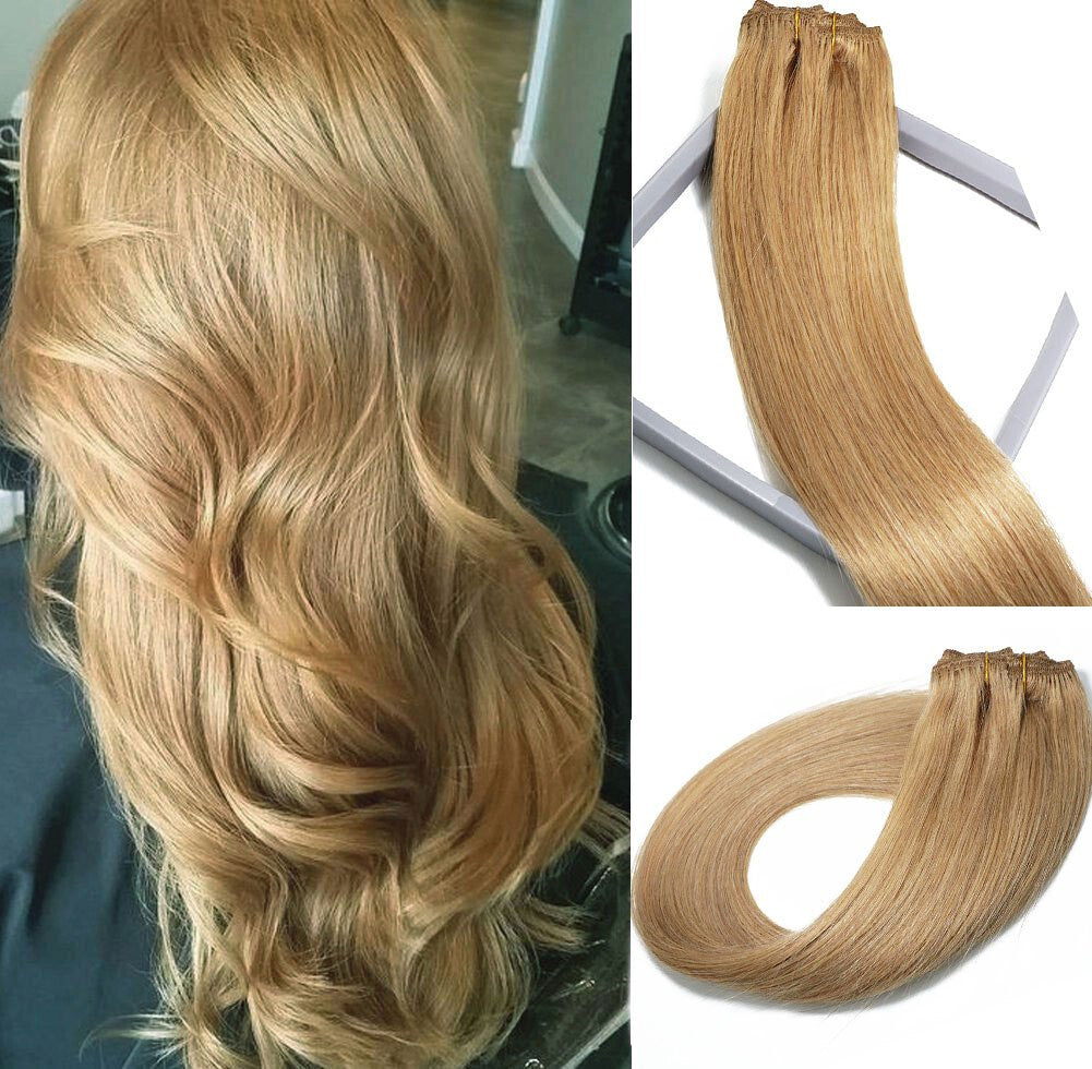 Machine Weft Double Weft Sew-In Weave Thick Bundle Remy Russian Hair 16In-28Inch