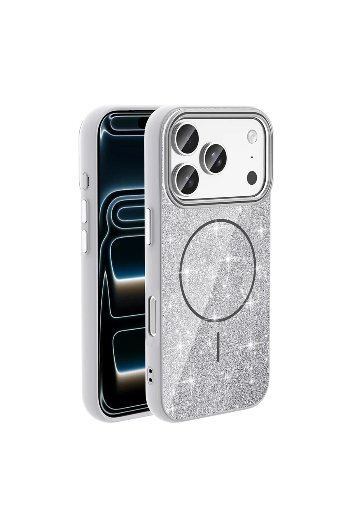 Iphone 17 Pro Max Case Oxo Glitter Magnetic Charging Cover