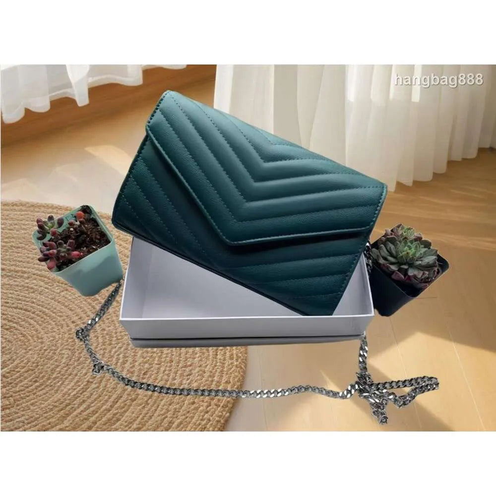 Designer Handbag Shoulder Chain Bag Clutch Flap Totes Women Leather Bags Wallet Check Velour Thread Purse Double Letters Solid Hasp Waist Square Stripes Top Quality