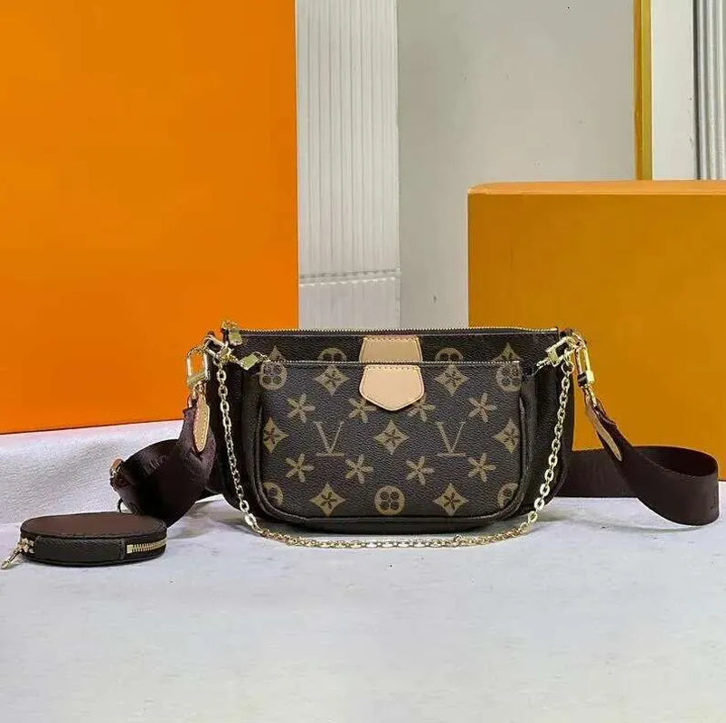 Designer Handbag Shoulder Chain Bag Clutch Flap Totes Women Leather Bags Wallet Check Velour Thread Purse Double Letters Solid Hasp Waist Square Stripes Top Quality