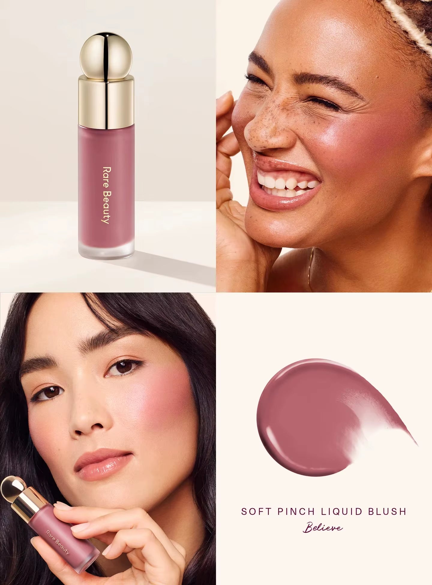Melting Cream Blush Makeup Matte Pearlescent Texture Glitter Blush Highlighter Bright Nourish Moisturize Lip Gloss