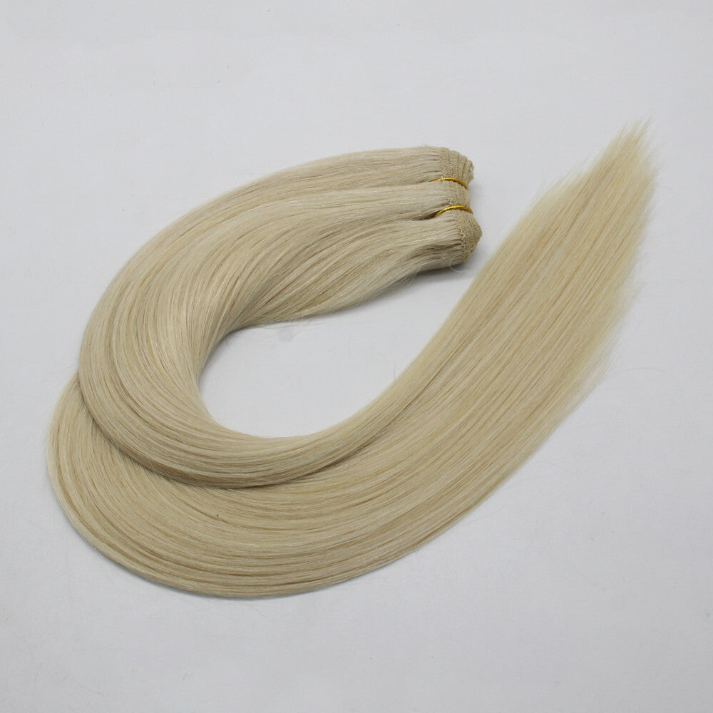 Machine Weft Double Weft Sew-In Weave Thick Bundle Remy Russian Hair 16In-28Inch