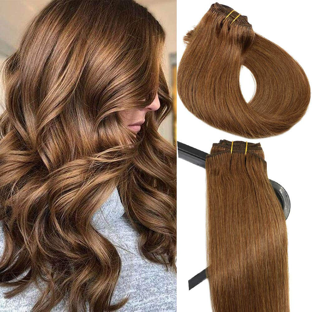 Machine Weft Double Weft Sew-In Weave Thick Bundle Remy Russian Hair 16In-28Inch