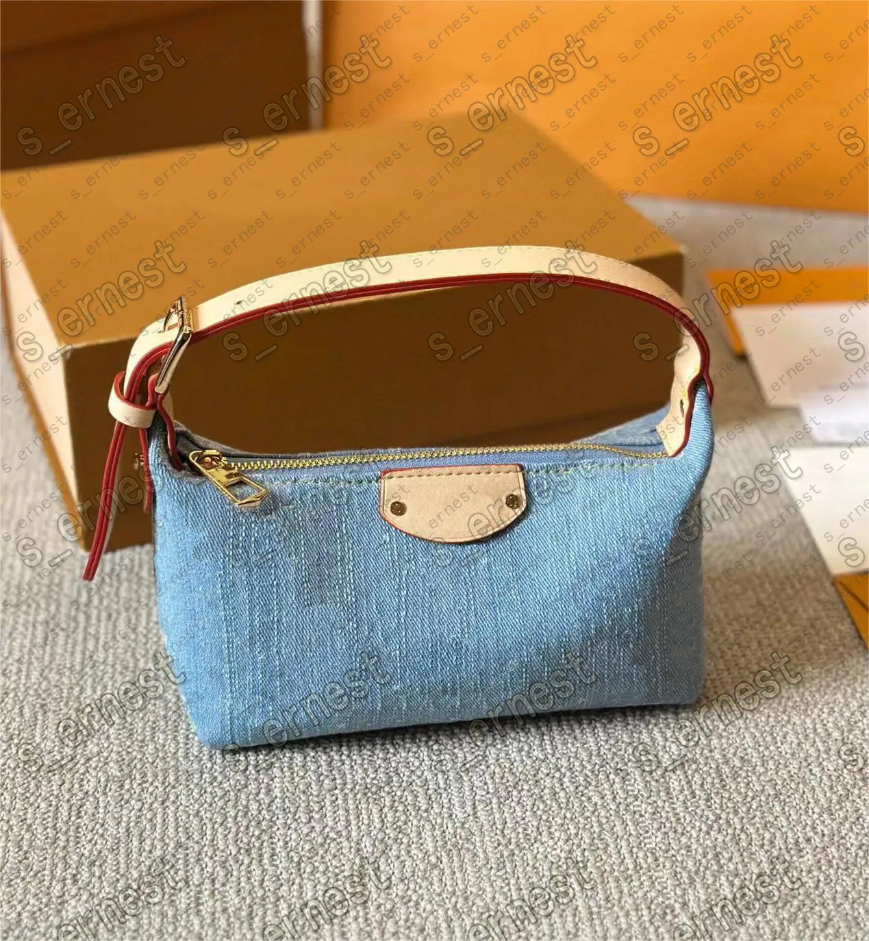 Designer Pink Denim Handbags Underarm Bag Women Totes Travel Fashion Shoulder Bags Crossbody Canvas Bag