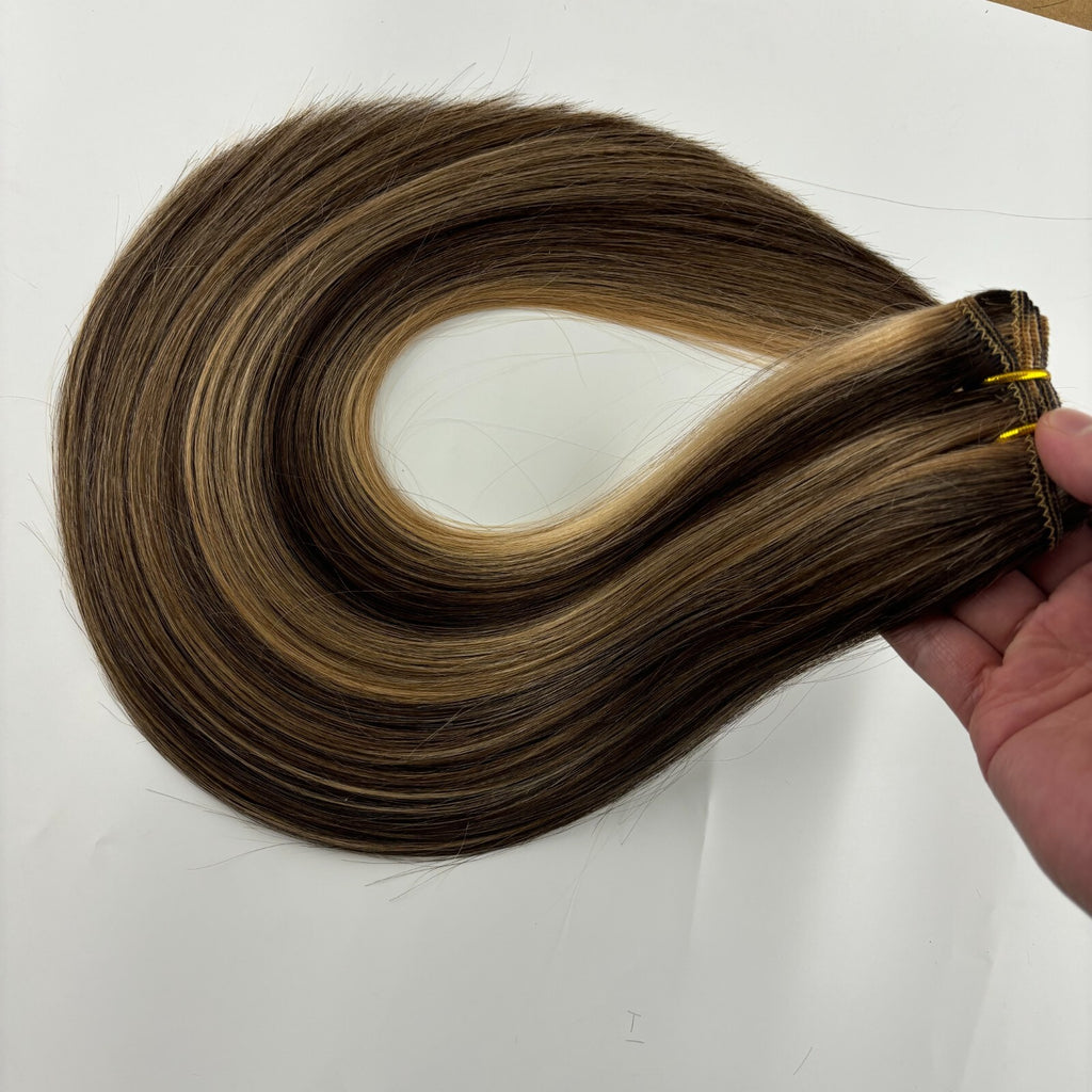 Machine Weft Double Weft Sew-In Weave Thick Bundle Remy Russian Hair 16In-28Inch