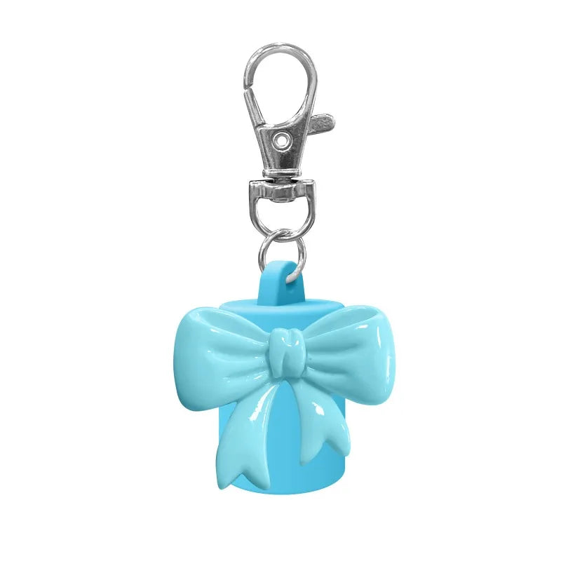 5 Colors Rhode Lip Balm Cover, Bow Style Suitable for Car Pendants, Bag Pendants, DIY