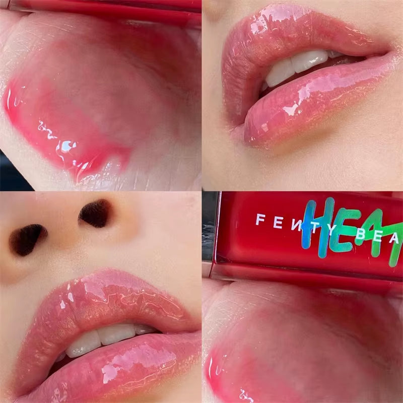 Fashion  Lip Glaze Moisten Shine Glitter Lip Plumper Makeup for Beginner Liquid Lipstick Female Makeup Cosmetics