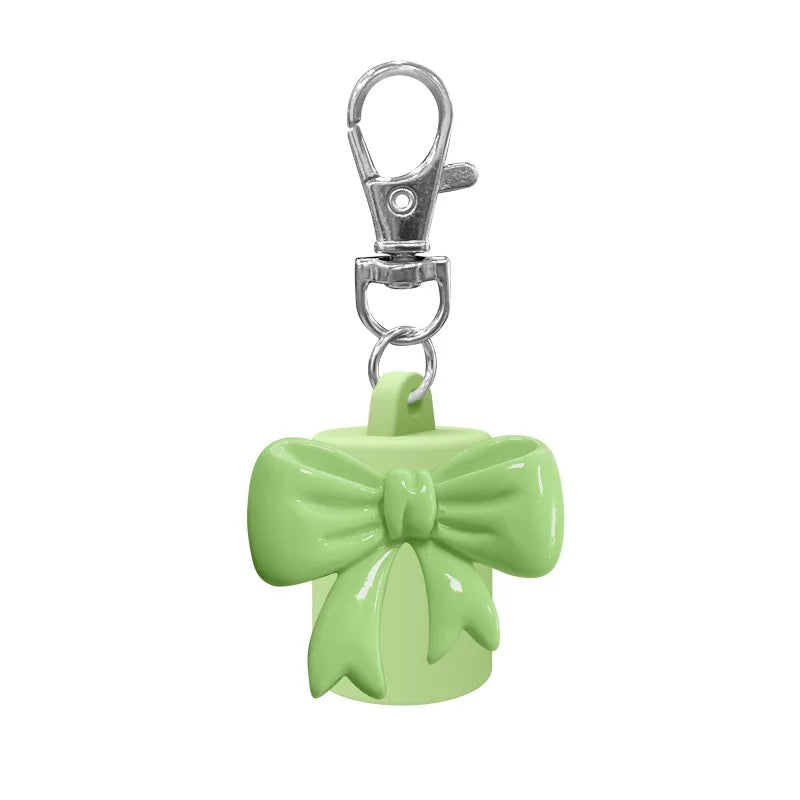 5 Colors Rhode Lip Balm Cover, Bow Style Suitable for Car Pendants, Bag Pendants, DIY