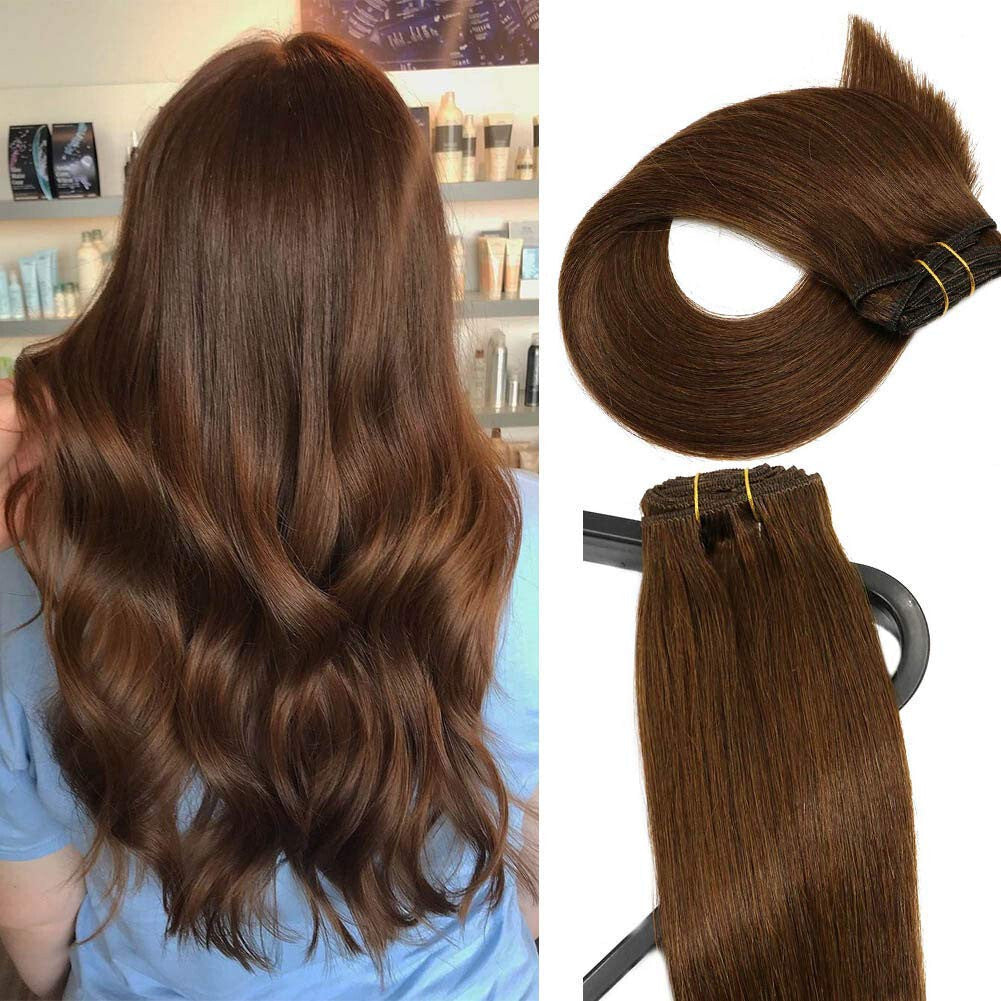 Machine Weft Double Weft Sew-In Weave Thick Bundle Remy Russian Hair 16In-28Inch