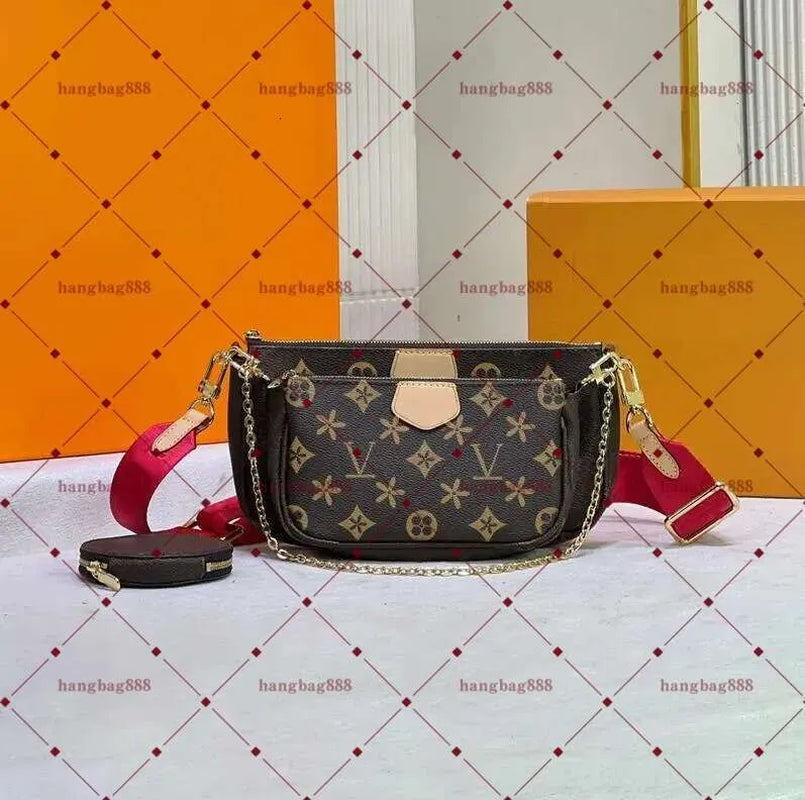 Designer Handbag Shoulder Chain Bag Clutch Flap Totes Women Leather Bags Wallet Check Velour Thread Purse Double Letters Solid Hasp Waist Square Stripes Top Quality