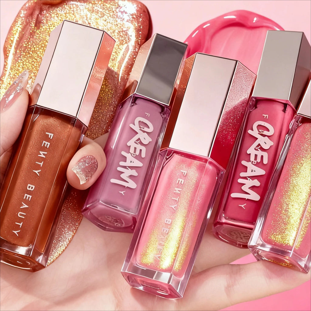 Fashion  Lip Glaze Moisten Shine Glitter Lip Plumper Makeup for Beginner Liquid Lipstick Female Makeup Cosmetics
