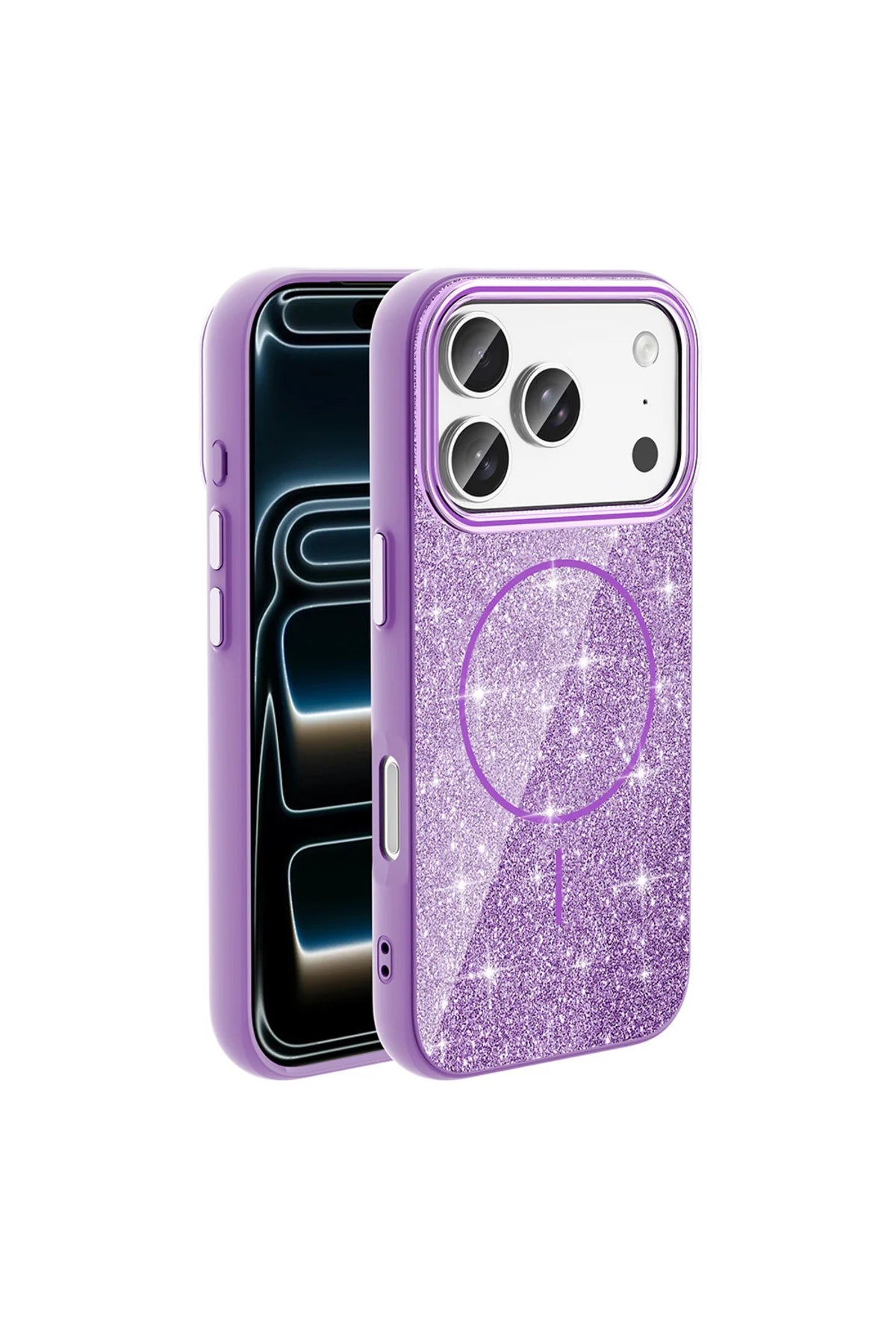 Iphone 17 Pro Max Case Oxo Glitter Magnetic Charging Cover