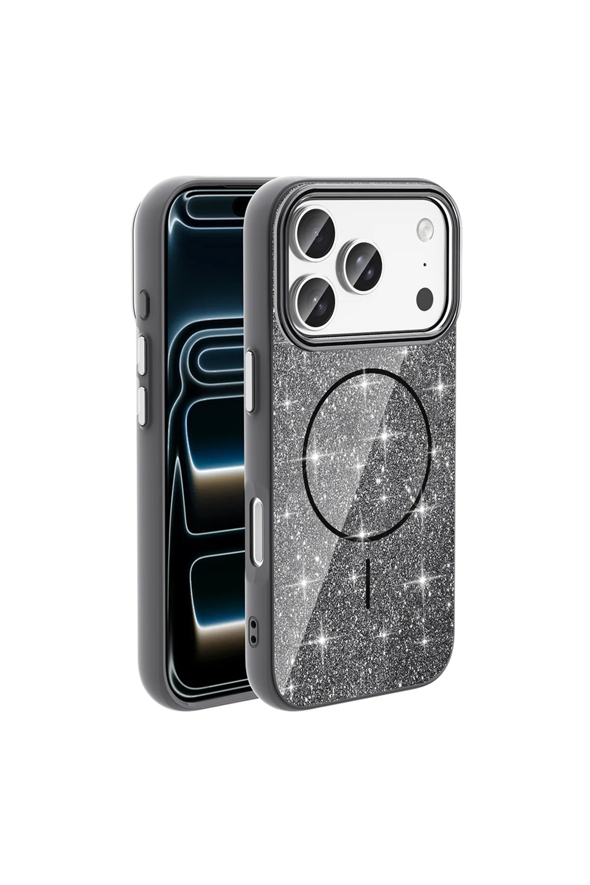 Iphone 17 Pro Max Case Oxo Glitter Magnetic Charging Cover