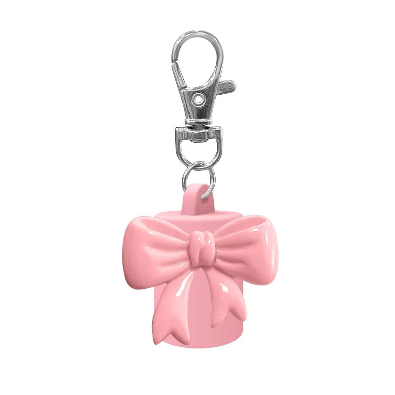 5 Colors Rhode Lip Balm Cover, Bow Style Suitable for Car Pendants, Bag Pendants, DIY