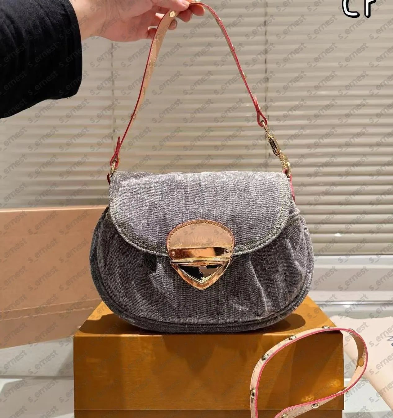 Designer Pink Denim Handbags Underarm Bag Women Totes Travel Fashion Shoulder Bags Crossbody Canvas Bag