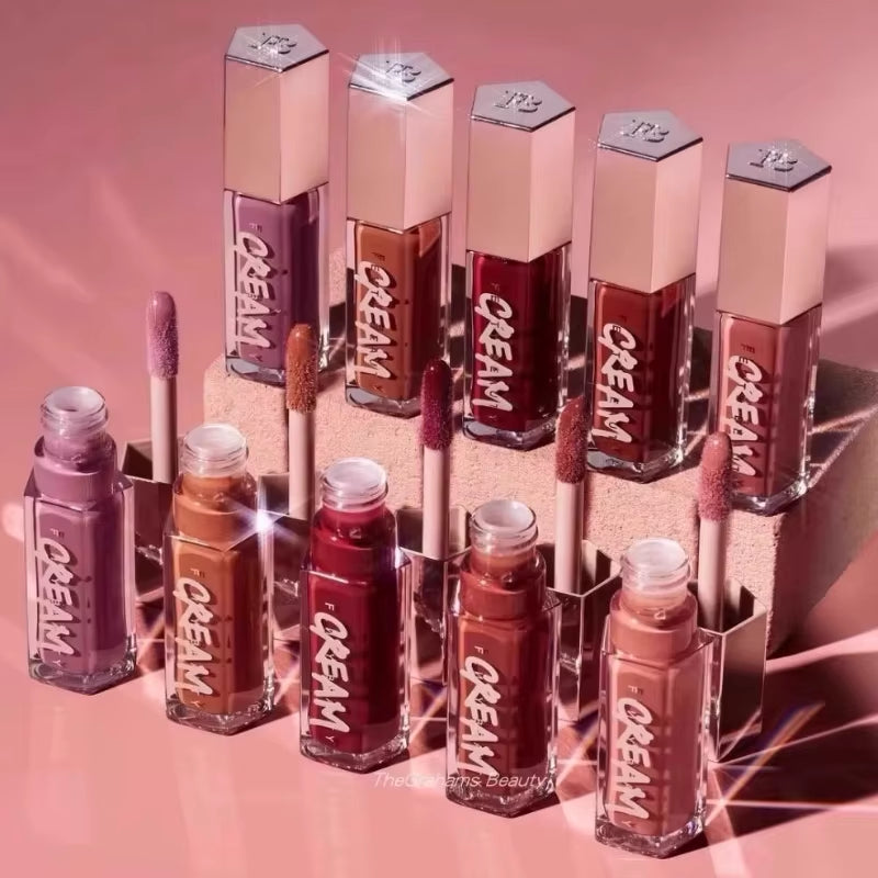 Fashion  Lip Glaze Moisten Shine Glitter Lip Plumper Makeup for Beginner Liquid Lipstick Female Makeup Cosmetics